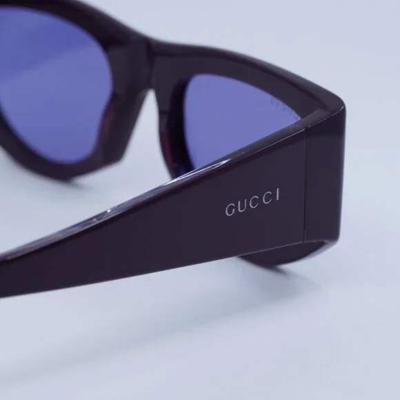 ?️ New Gucci GG1917S 010 Sunglasses - Solid Plum Frame 